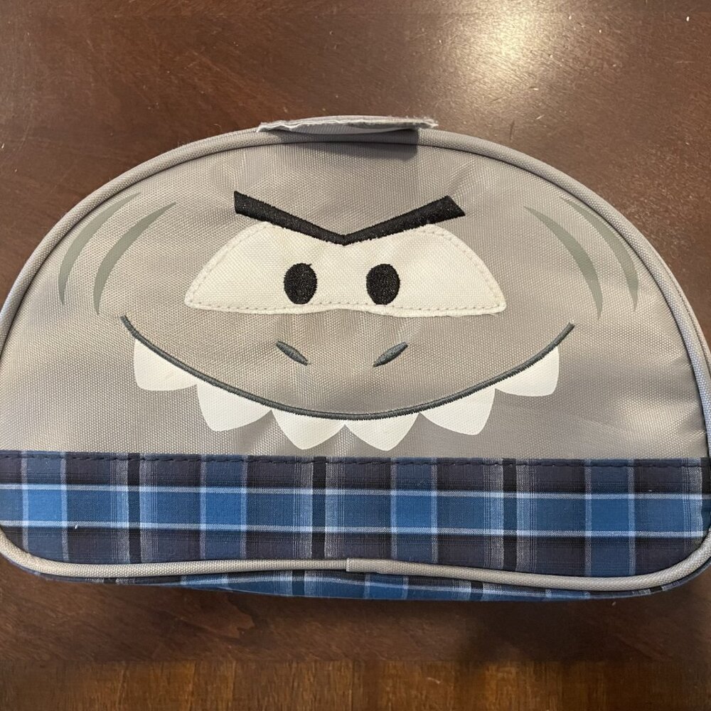 Stephen Joseph Shark Toiletry Bag, Travel Bag, Pencil Case, Supplies Case - EUC
